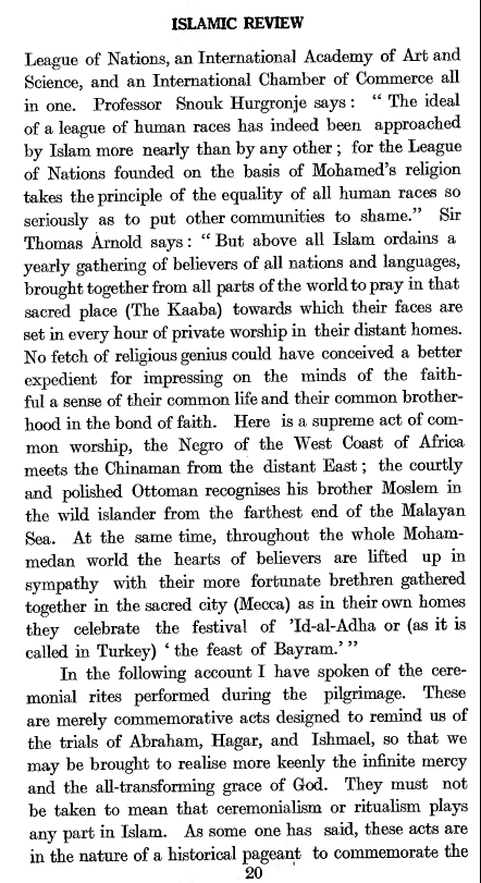The Islamic Review, January 1935, p. 20
