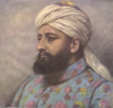 Coloured-in photo of Khwaja Kamal-ud-Din